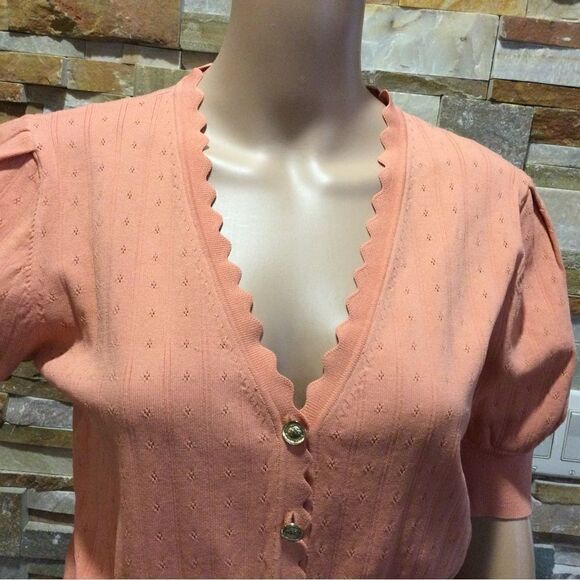 SANDRO Cropped Cardigan With Balloon Sleeves - Picture 5 of 11